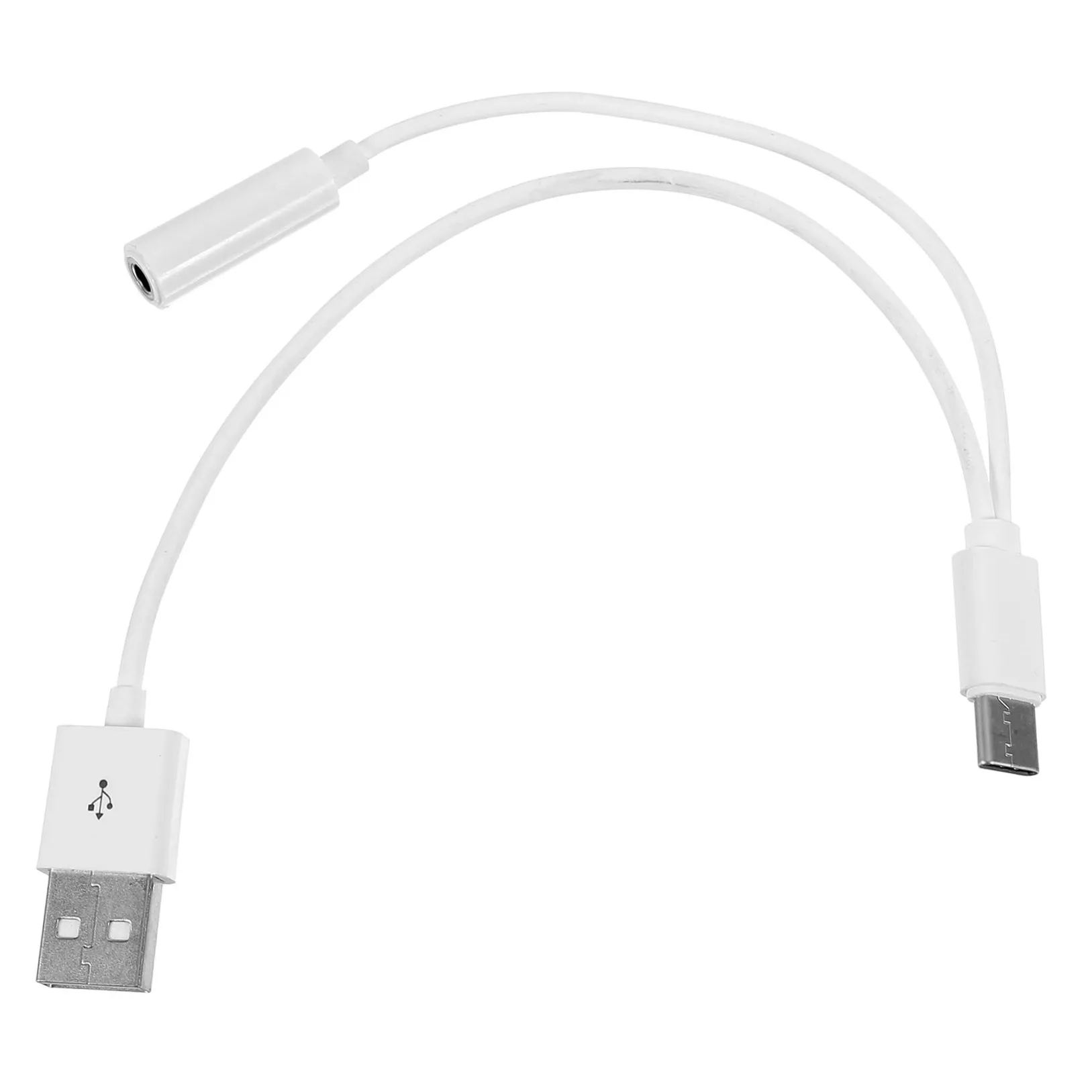 

Type-C to Double 35mm Earphone Cable Adapter USB-C AUX Audio Female Jack Headphone