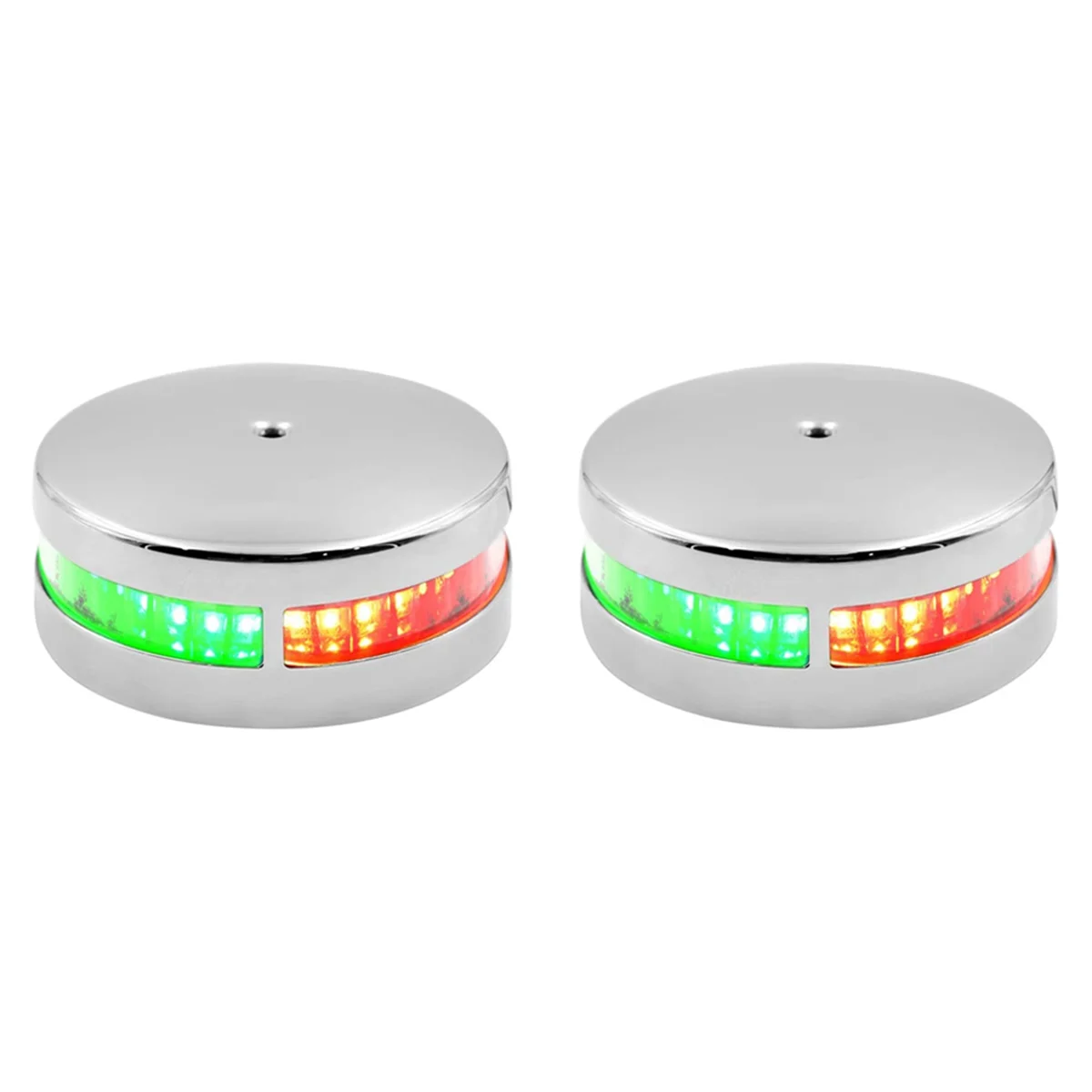 

2X Boat Light Bi-Color Bow Light LED Navigation Lights Red & Green Stainless Steel for Marine Boat Pontoon Yacht