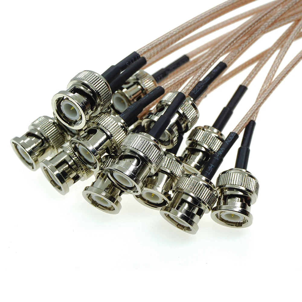 5szt RG316 Kabel koncentryczny Q9 BNC wtyk męski do BNC męski zaciskany do kamery sygnałowej RG316 SDI Pigtail RF 50Ohm Niskie straty Miedź Mosiądz