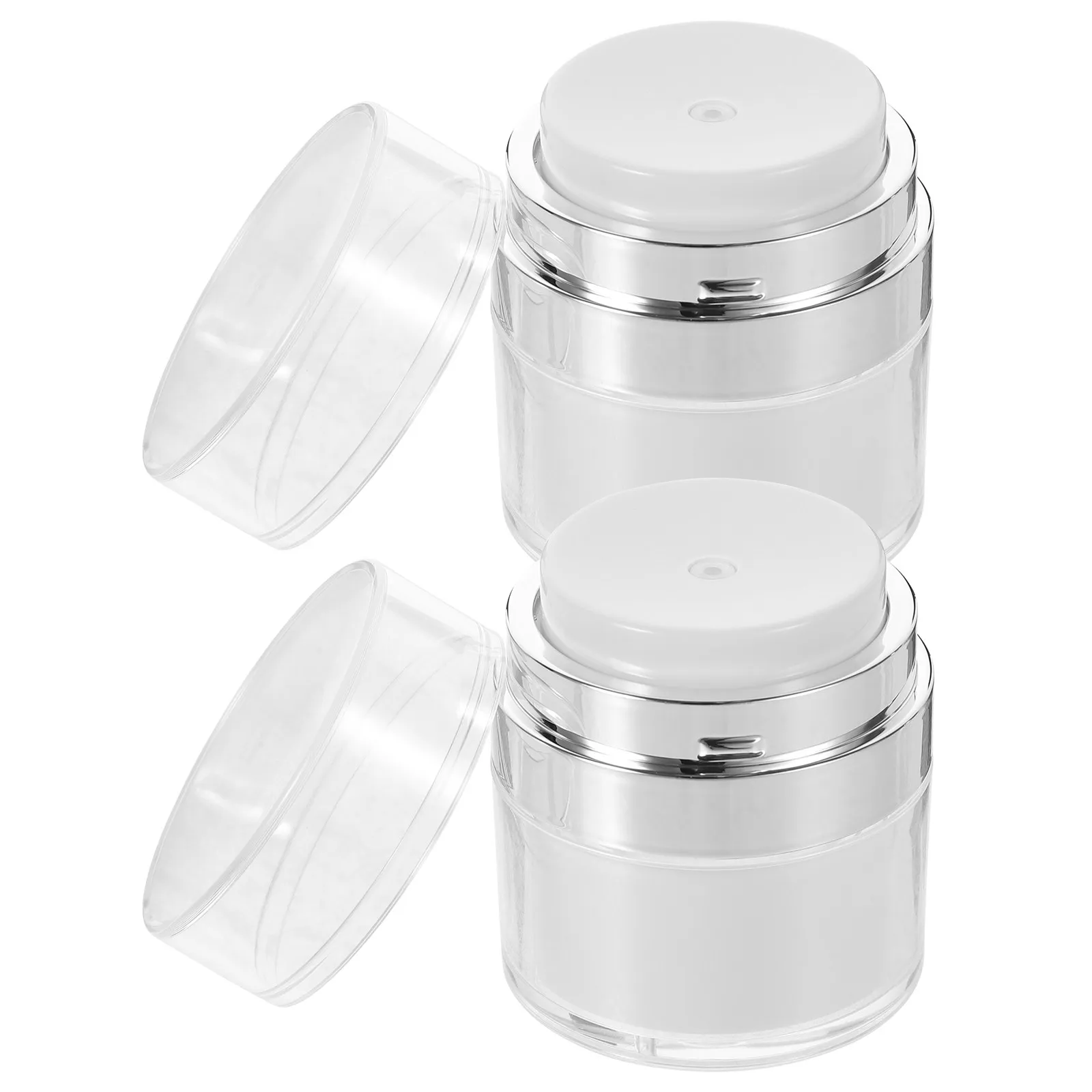 

2 шт. по 15 мл, пустые баночки, маленькие контейнеры для крема с крышкой, портативные дорожные баночки для лосьона, для образцов косметики, бусин, украшений