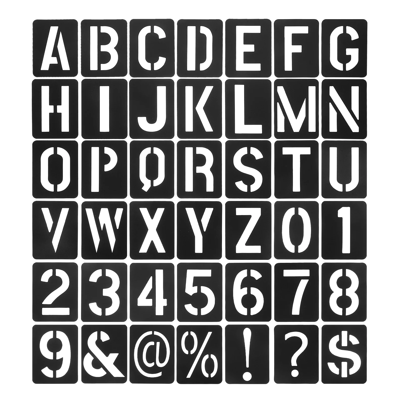 

Number Letters Template Hollow Stencils Alphabet for Painting Wood Calligraphy Engraving Furniture Reusable PP Stencils Set