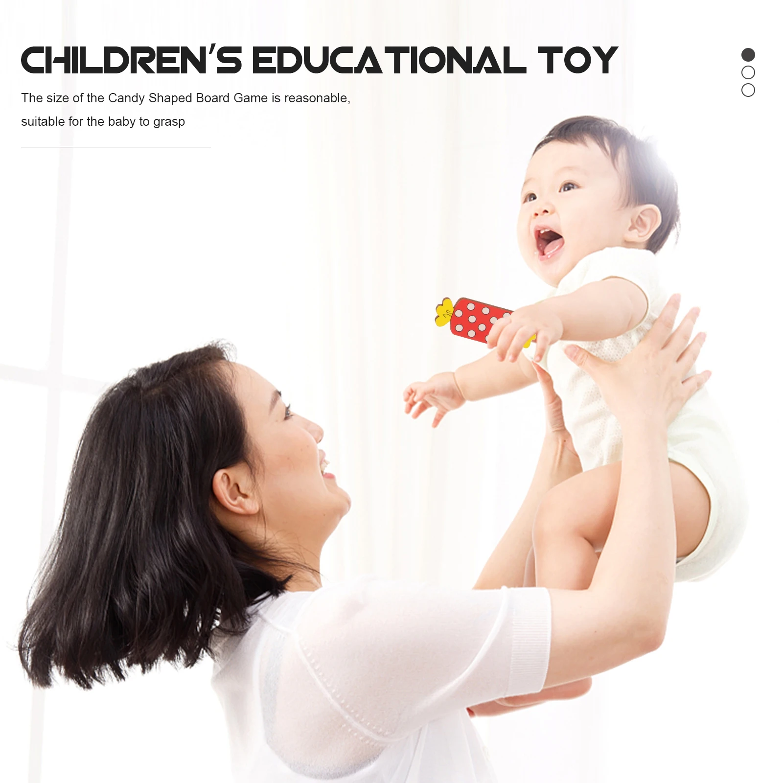 Juego de mesa educativo de madera de primera calidad para niños, juguete cognitivo de aprendizaje temprano, interactivo en forma de caramelo, 1 Juego