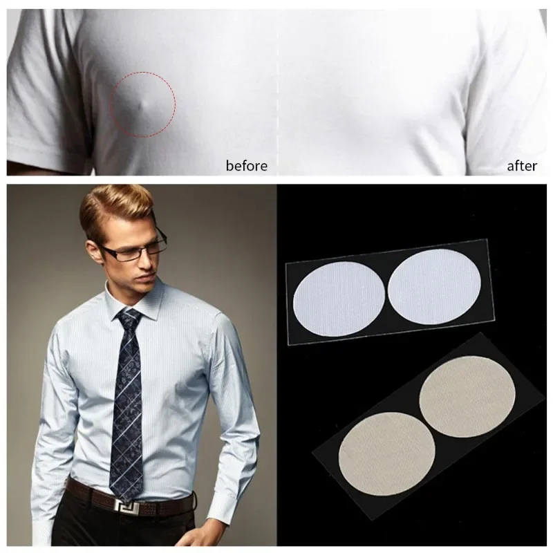 Men Nipple Cover Summer Disposable Invisible Waterproof Nipple Sticker Soft Breathable Skin Color Nipple Cover Fashion Accessory
