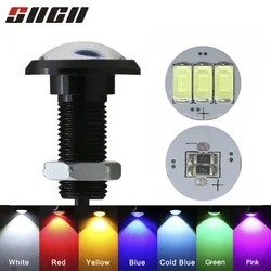 SNCN 1 Cái Đại Bàng Mắt Đèn LED Xe Hơi Đèn Chạy Ban Ngày DRL Bi Gầm Lồi Cho Xe Máy Tự Động Bãi Đậu Xe Singal Lapms 12V 24V 18Mm 23Mm