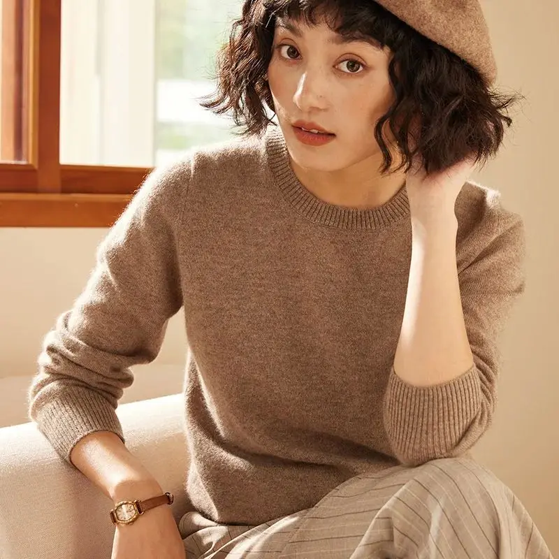 

AutumnWinter New Product Womens Camere Sweater 00% Comfortable Soft Warm Knitted Sweater for Ladies Faionable Trendy