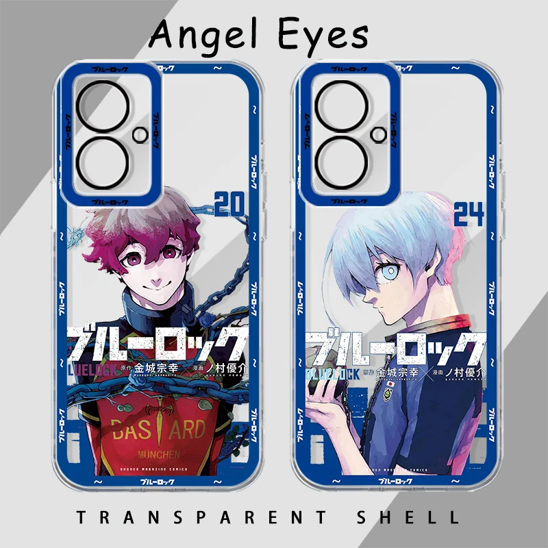 BLUE LOCK Isagi Yoichi Phone Case For OPPO A5 A8 A9 A15 A16 A31 A32 A33 A35 A36 A38 A52 A53 A54 S E K Angel Eye Translucent Soft