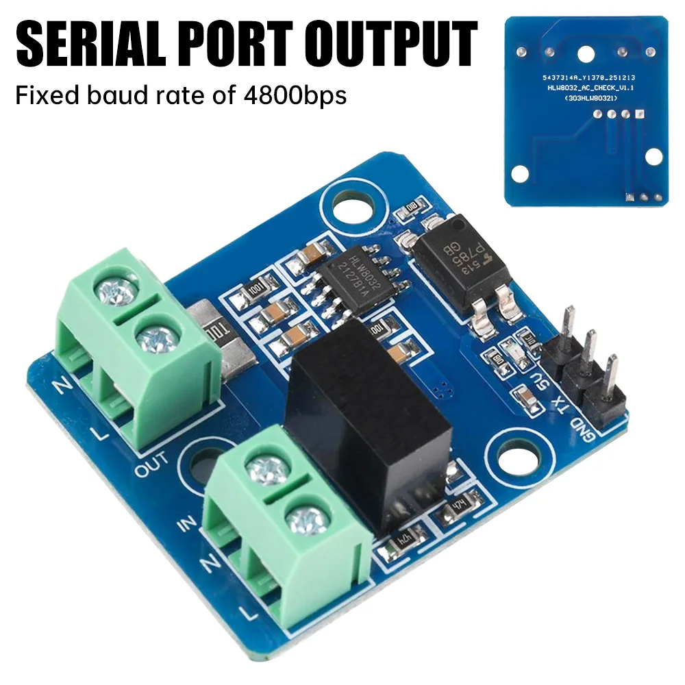 HLW8032 AC Voltage and Current Acquisition and Output Module, UART Communication Module, Suitable for Data Acquisition Etc.