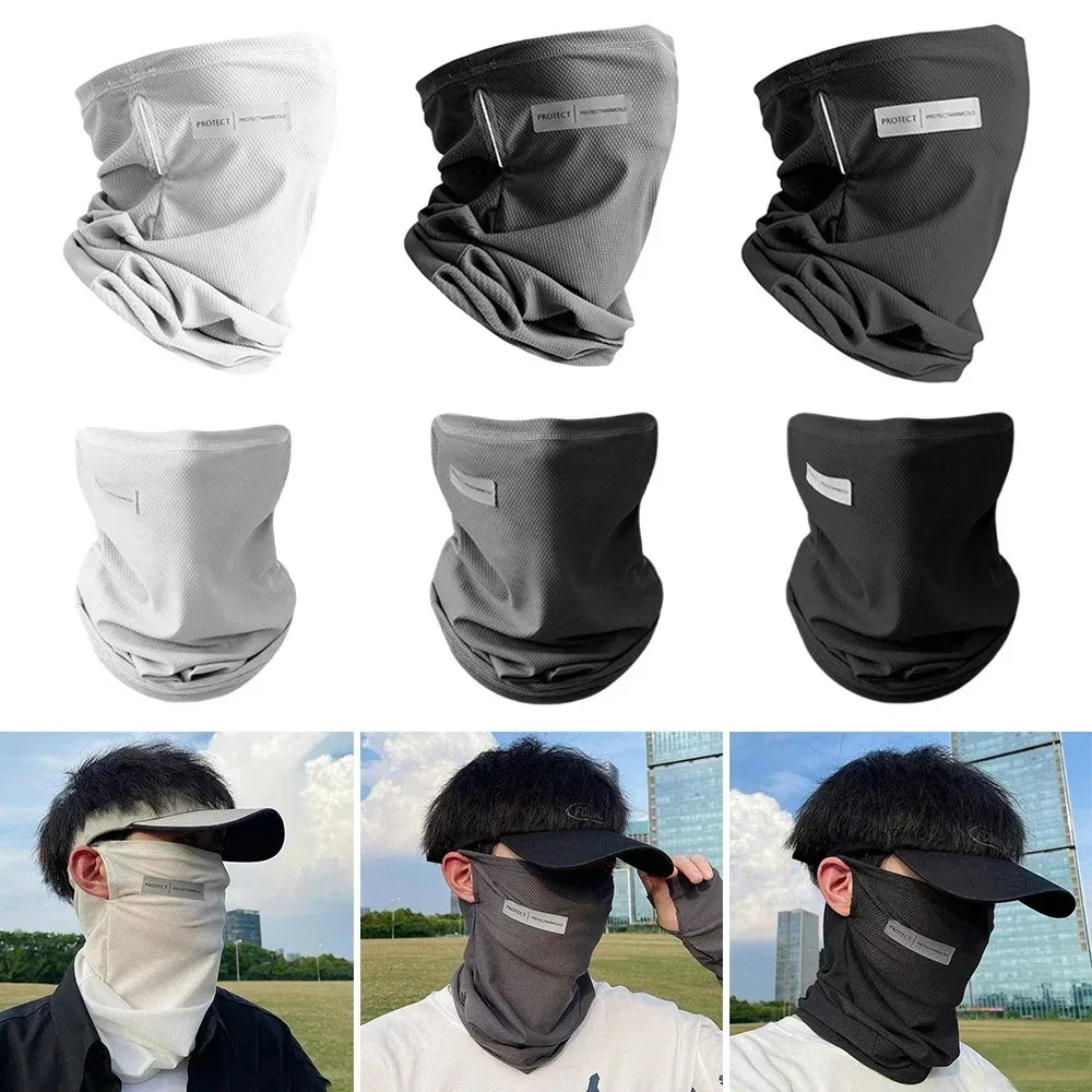 AliExpress NONE Outdoor UV Protection Ice Silk Mask Sunscreen Face Cover Neck Wrap Unisex Anti-UV Scarf for Cycling Running