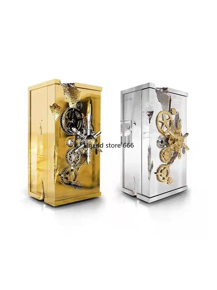 Stainless steel safe high-end anti-theft household light luxury storage cabinet