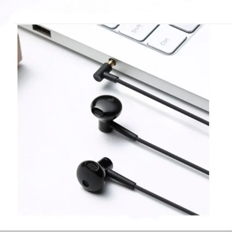 Słuchawki douszne Xiaomi 3.5MM z podwójnymi jednostkami, stereofoniczne słuchawki przewodowe, przenośne słuchawki sportowe do smartfonów Samsung Xiaomi