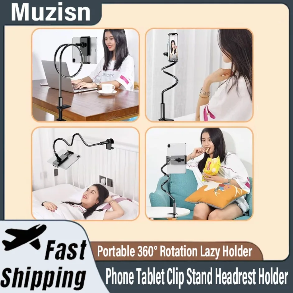 

360° Rotation Mobile Phone Holder Stand Portable Flexible Lazy Bed Desktop Bracket Flat bracket Stand Base For iPhone Samsung