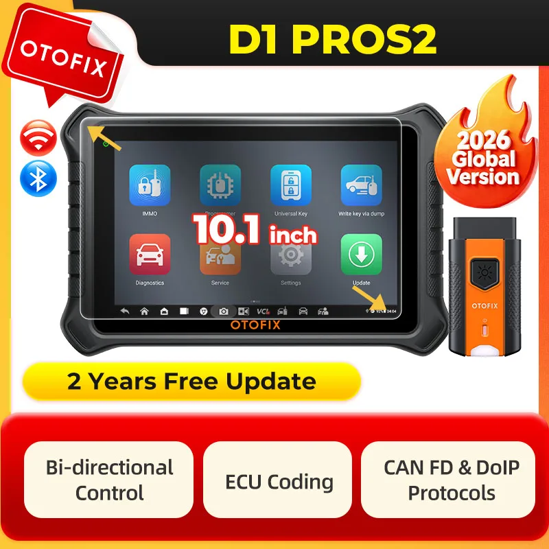 

Диагностический сканер OTOFIX D1 PROS2 с двунаправленным сканированием, обновлением кодирования ЭБУ, поддержкой FCA SGW, CANFD и DOIP, автомобильный OBD2-сканер