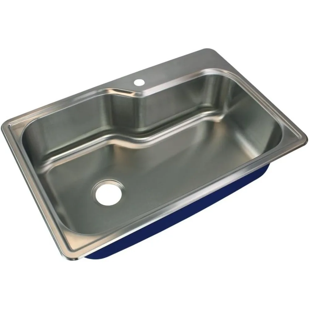 Transolid MTSO33229-MR3 Kitchen Sink, 33-in X 22-in X 9-in, Stainless Steel Cuba De Pia Cozinha Inox