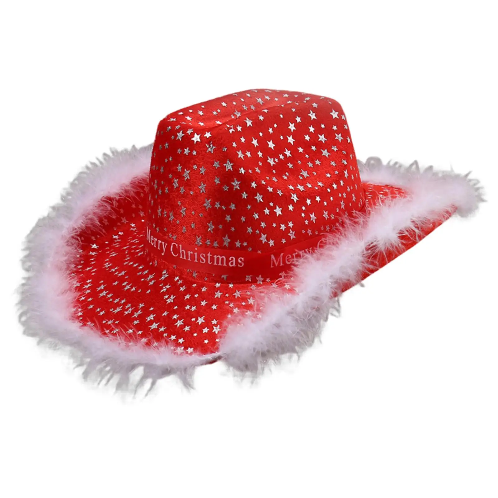 قبعة رعاة البقر لعيد الميلاد للنساء قبعة راعية البقر الغربية لحفلات أداء الأحداث