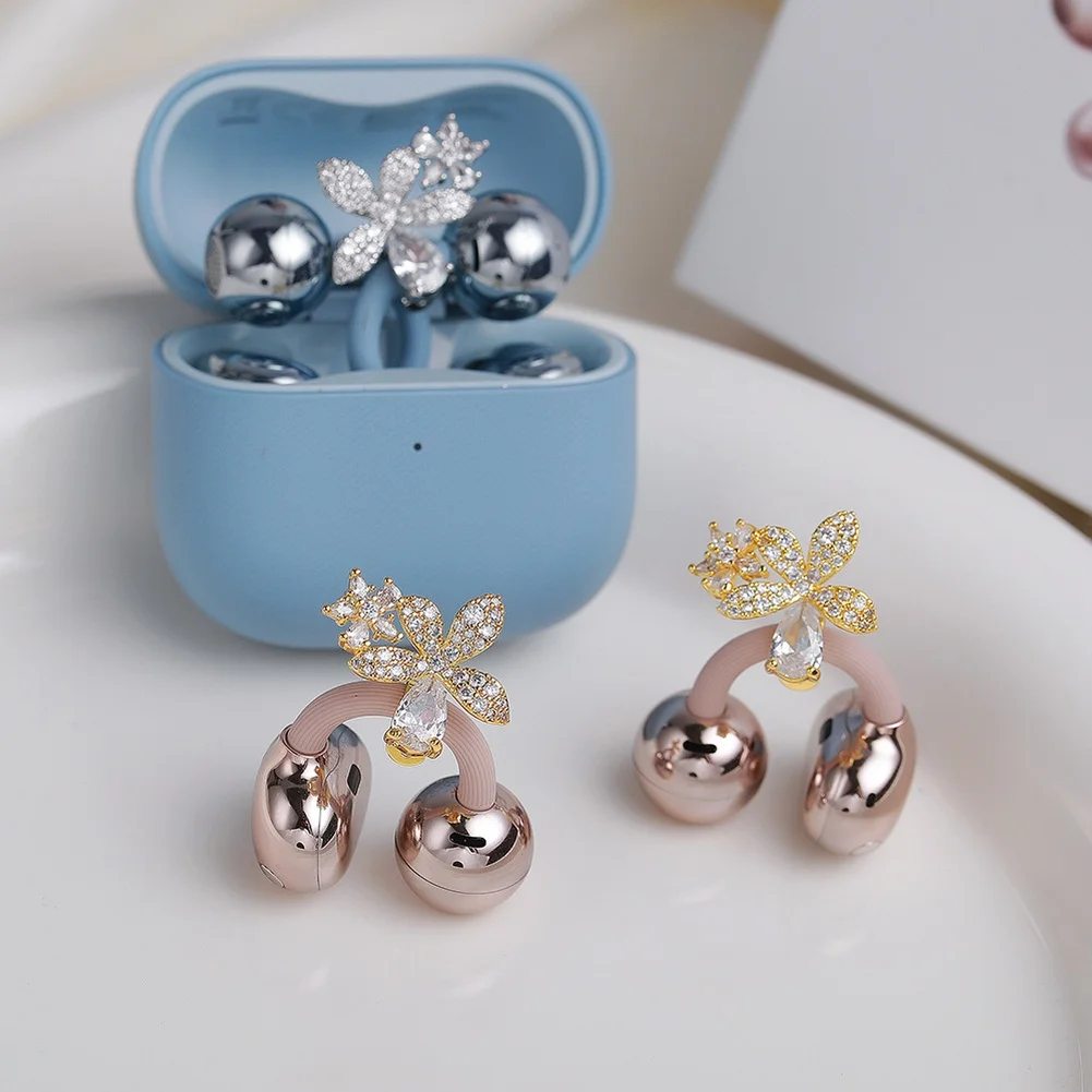 Earphone Clip Drop Ear Cuff 1 Pair, Lightweight Earbud Charms Decorative Clips For Wireless Earphone Accessory