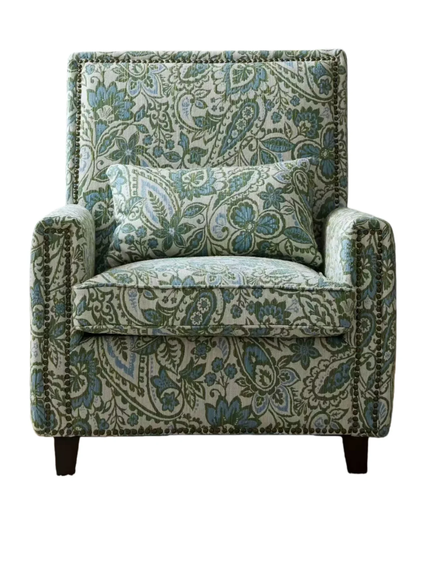 

American sofa chair light luxury leisure single chair retro tiger chair fabric small sofa living room bedroom study furniture