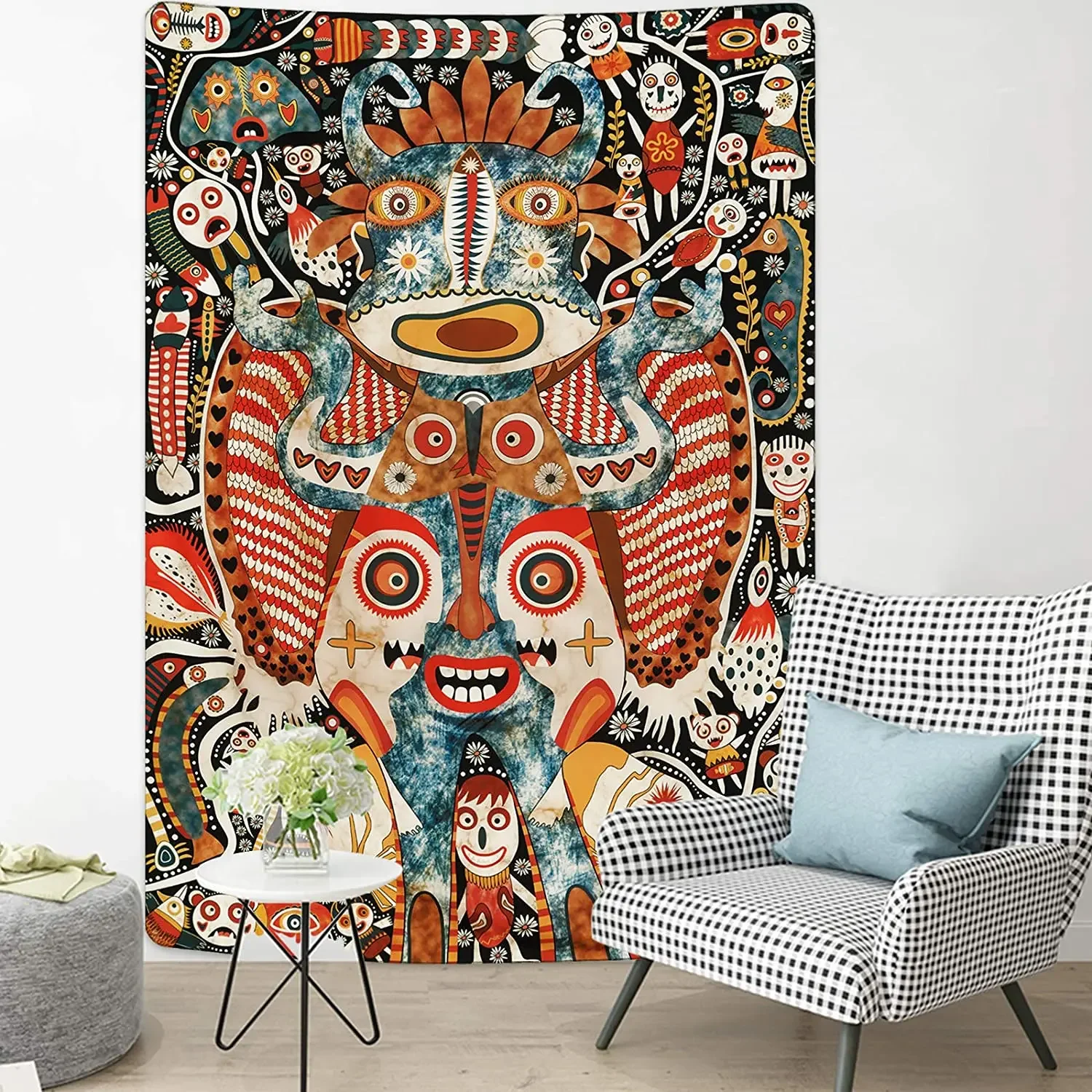 Abstract Monster Tapestry Trippy Hippie Psychedelic Boho