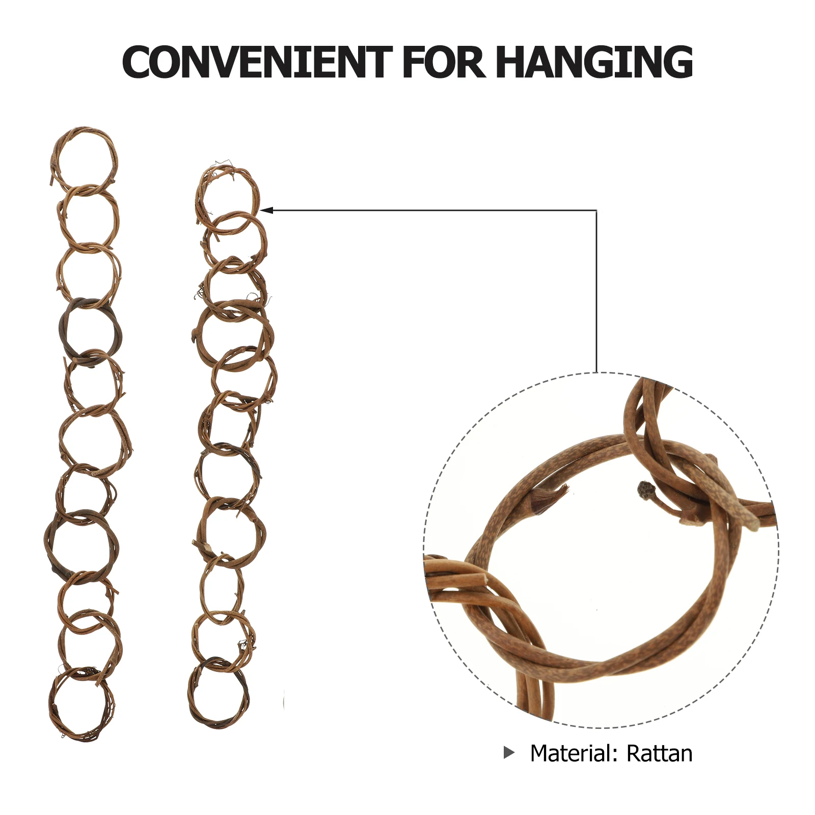 6 قطعة قلادة الروطان المنسوجة الزخرفية DIY بها بنفسك الحرفية الزينة المنزل مكتب حفل زفاف معلقة الديكور DIY بها بنفسك المنسوجة أعمالا فنية #3