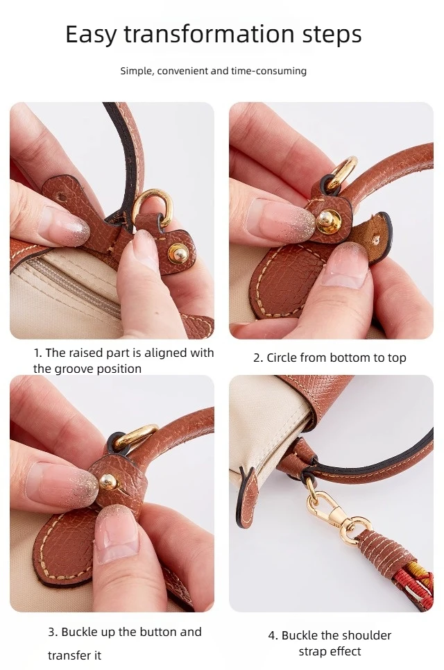 Weaving Handheld Shoulder Strap For Longchamp Mini Handle Bag Strap Modification Bag Accessories