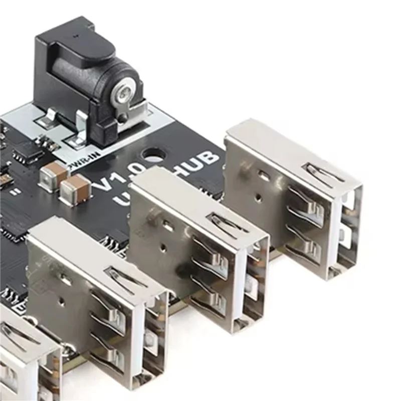 【Schlankes Design】 2X USB-Stecker XL-USB USBHUB USB2.0 HUB Hub 4-Port-Controller USB 2.0-Erweiterungsmodul 40 MB/s CH334-Chip