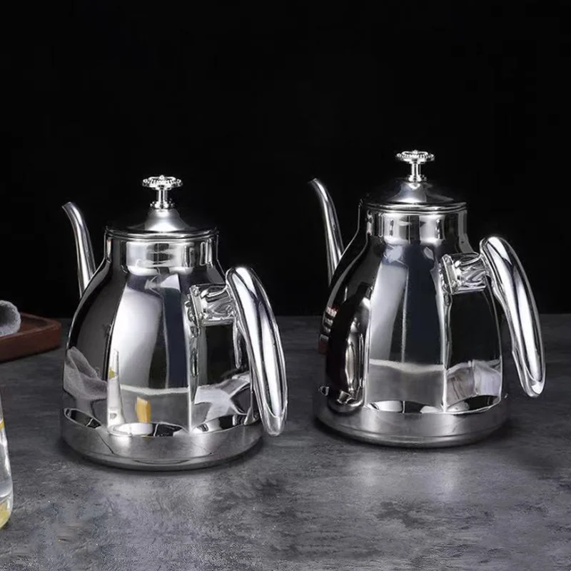 1.5L Octagonal Tea Kettle with Filter Stainless Steel Teapot Coffee Pot Fit Gas Stove Electric Ceramic Cooktop Home Camping