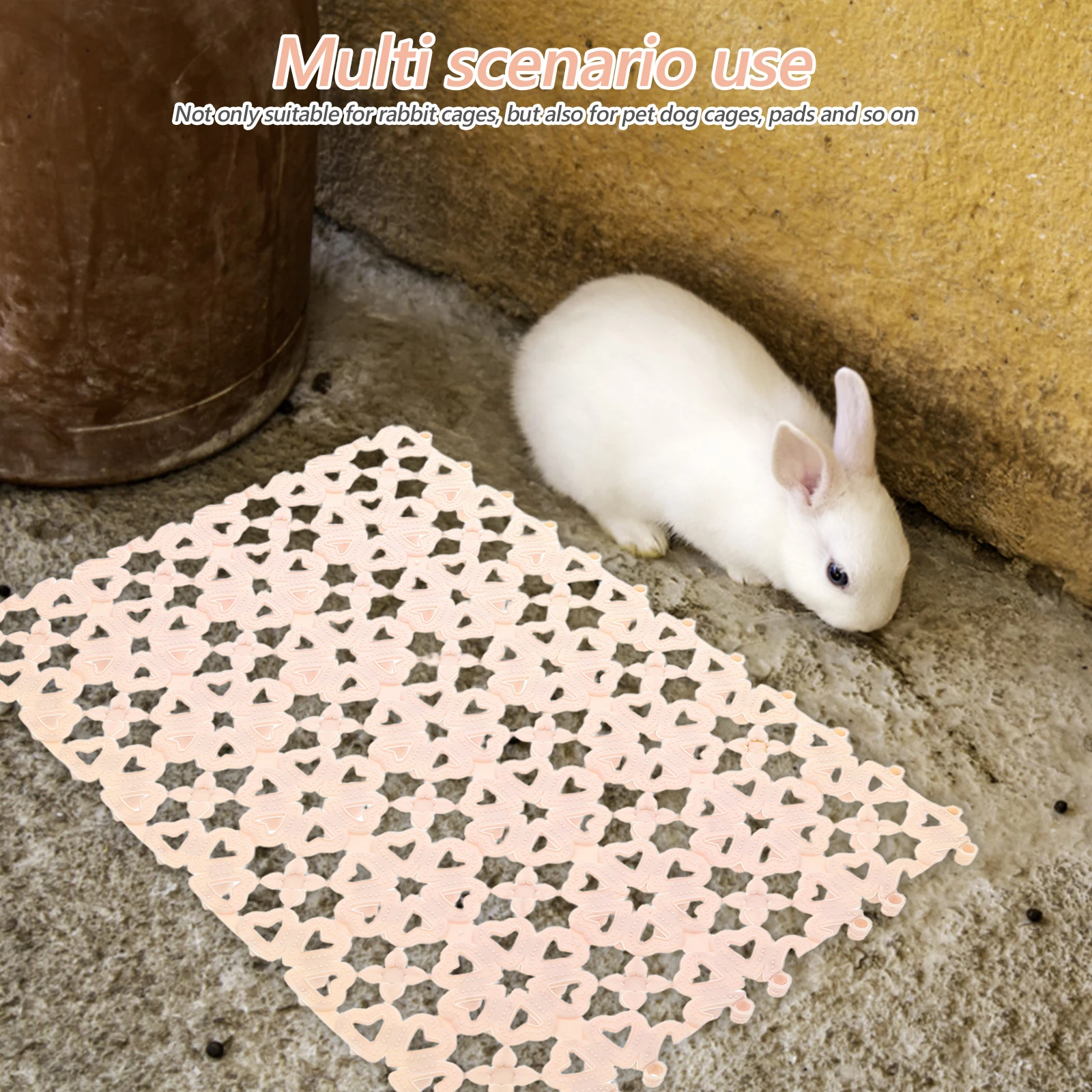 

10pcs Plastic Rabbit Cage Bottom Boards Durable Easy Install Foot Resting Mats For Bunny Hamster Rat Dogs Litter Trays Small