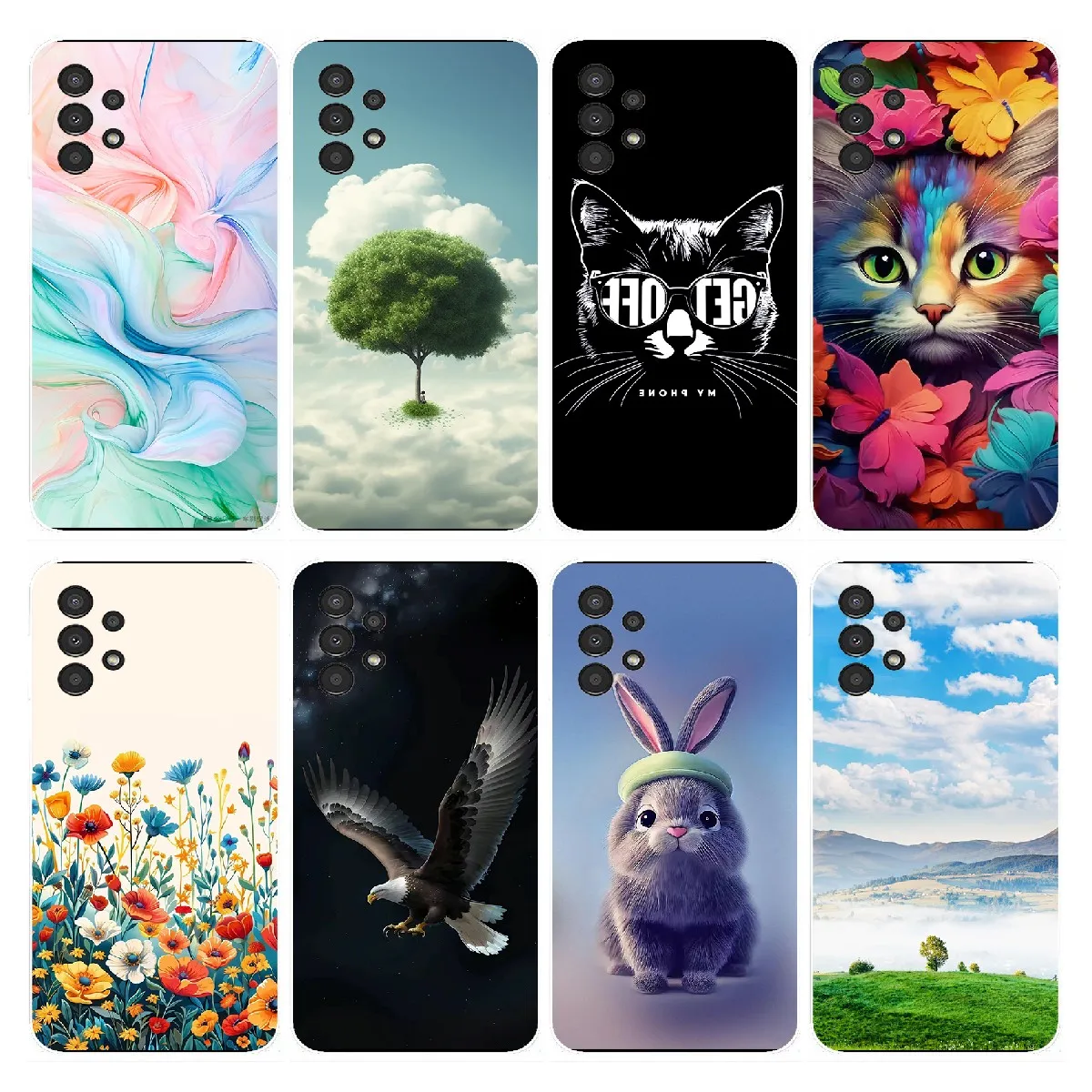 For Samsung Galaxy A13 4G Case Cute Cat Buttefly Soft Silicone Slim Fundas Phone Back Case For Samsung A13 A 13 GalaxyA13 Bumper