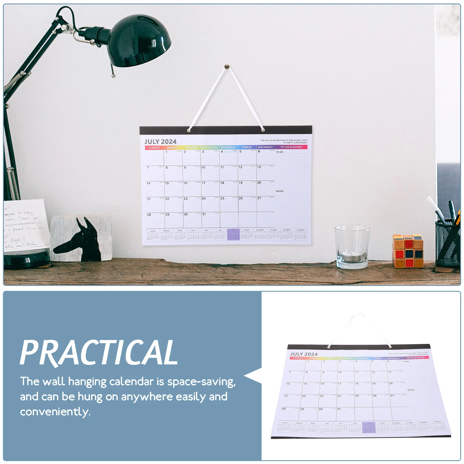 

Clear Printed Monthly Wall Sturdy Hanging For Home Office Large Daily Calendar Planning Appointment Organizer Household