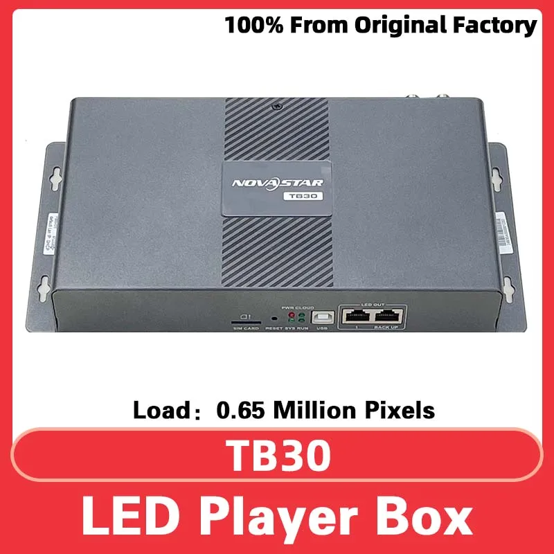 

Novastar TB30 Multimedia Playback Box USB Port WiFi 4G Controller HUB75 Full Color Module LED Display Screen Video Processor