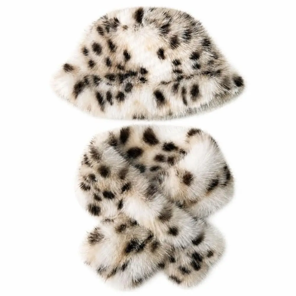 chapeu-bucket-de-pelo-sintetico-grosso-e-quente-com-estampa-de-leopardo-gorro-versatil-com-protecao-para-as-orelhas-e-cachecol-de-inverno