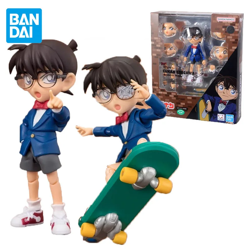 

BANDAI Original S.H.Figuarts Detective Conan Anime Figure Edogawa Solution Article Action Figure Toys for Kids Birthday Gifts