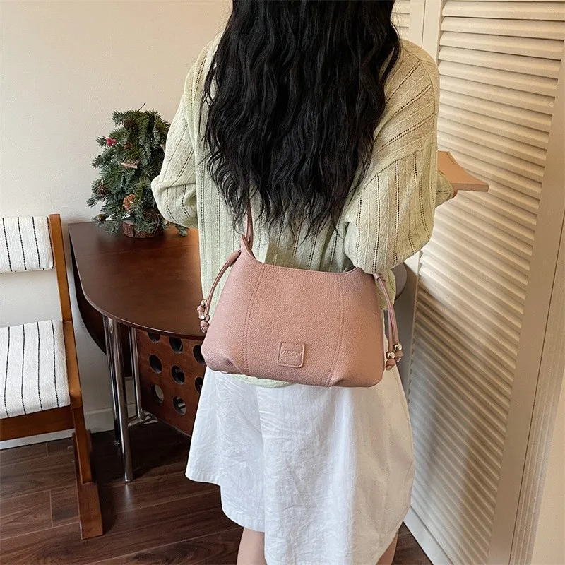 Women's PU Leather Crossbody Bucket Bag - alternate angle