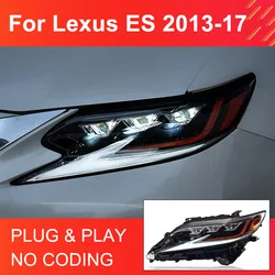 1 Pair LED Headlight Assembly for Lexus ES ES200 ES250 ES300 2013-2017 Plug and Play with LED DRL Dynamic Turning Headlights