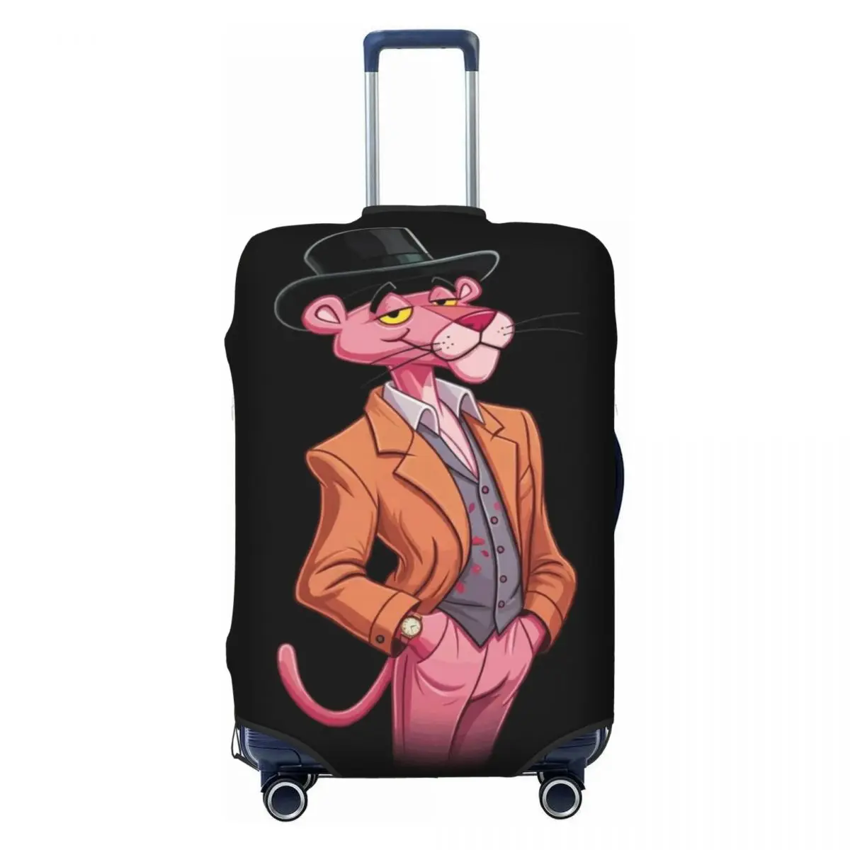 

Custom P-Panthers Gentleman Luggage Cover Protector Funny Travel Suitcase Protective Cover for 18-32 Inch