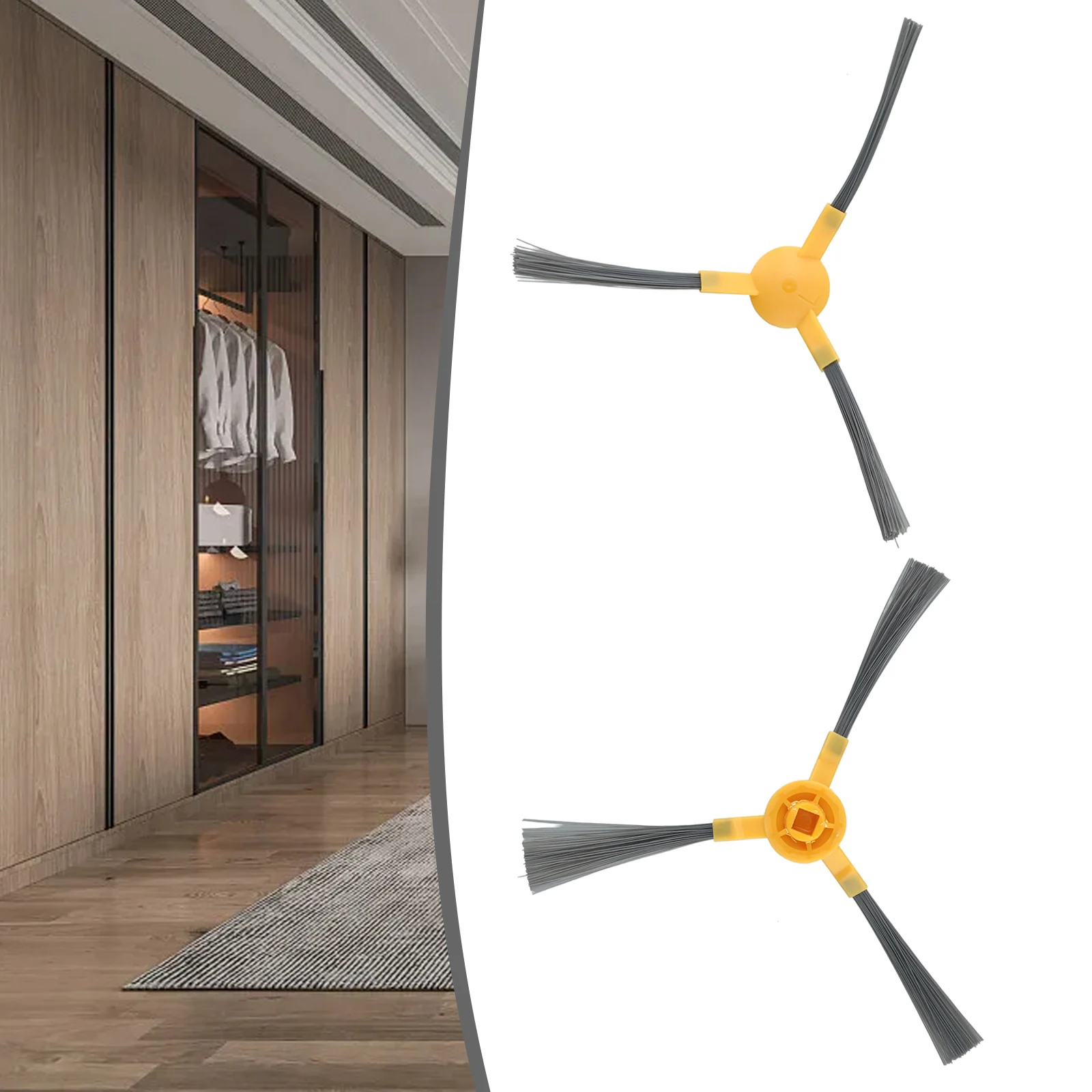 

2pcs Vacuum Cleaner Side Brushes For Haier T550W T560H Sweeping Machine Vacuum Cleaner Replace Accessory Cleaning Brushes