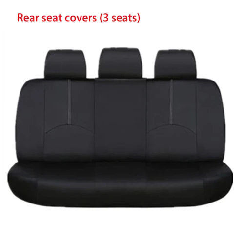 Imagen 2 del producto Juego Universal delantero/trasero, funda dividida de cuero PU, funda para asiento de coche, cojín de protección automática para camión, juego de fundas para asiento de coche pequeño