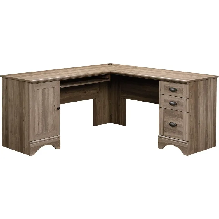 

Harbor View Computer Desk, 66.14"D x 66.14"W x 30.28"H , Salt Oak finish