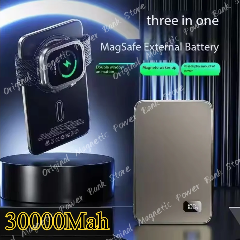 

Magsafe Power Bank for Apple Watch 49 45 44 46mm Protable Wireless Charger for IPhone Serise Samsung Batterie Externe Power Bank