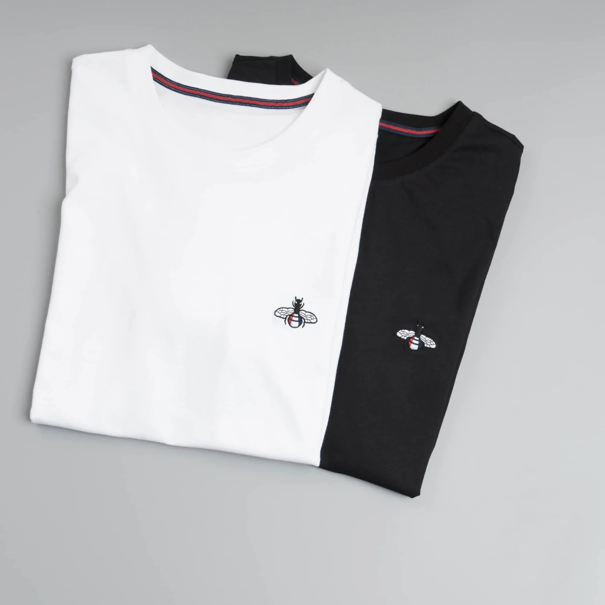 Masculino marca de luxo tshirt clássico destacando detalhado abelha bordado design dos homens mascote algodão sólido vintage y2k topo t