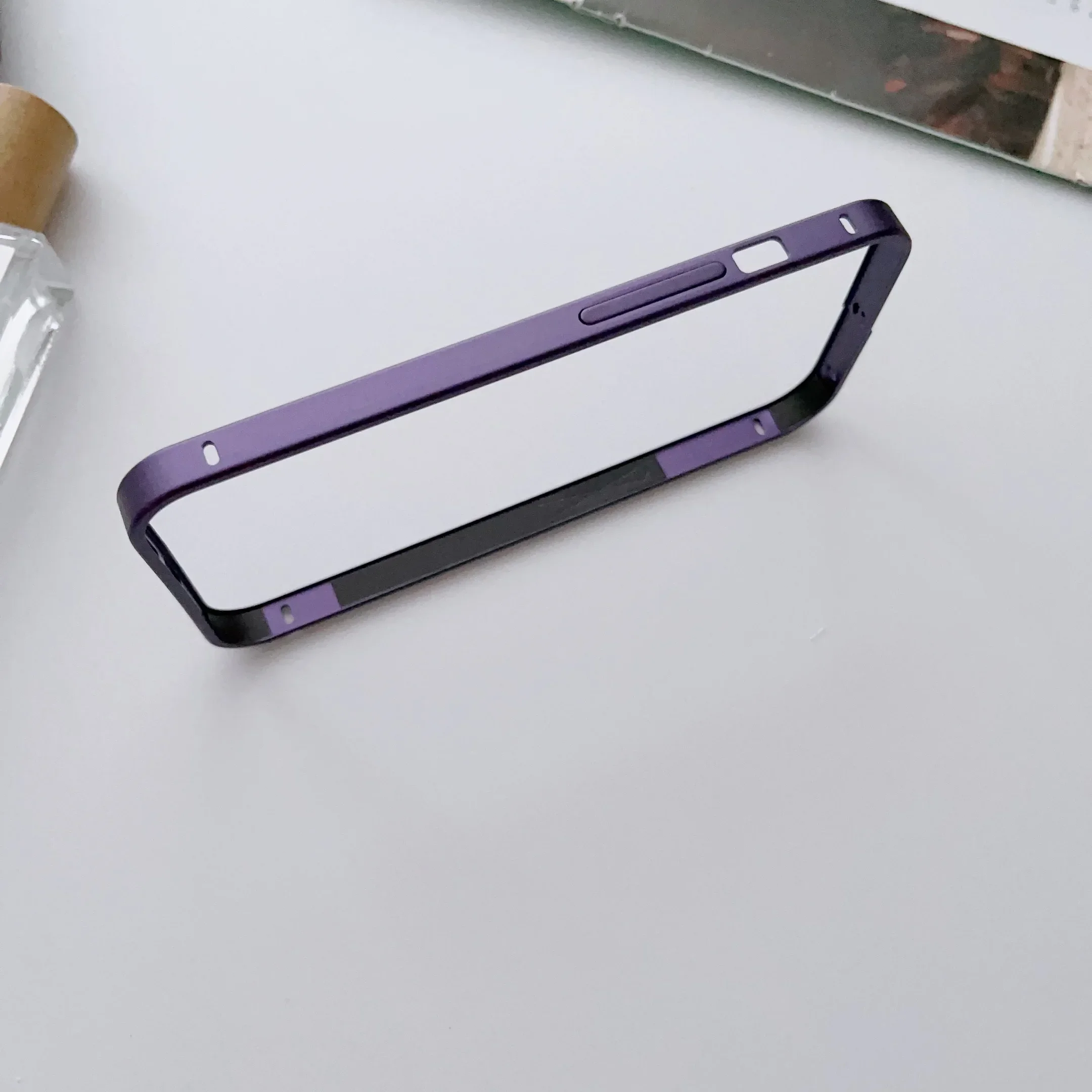 Lightweight Aluminium Alloy Bumper Case For iPhone 15 14 Plus 13 12 Mini Pro Max Metal Edge Frame Cover K04