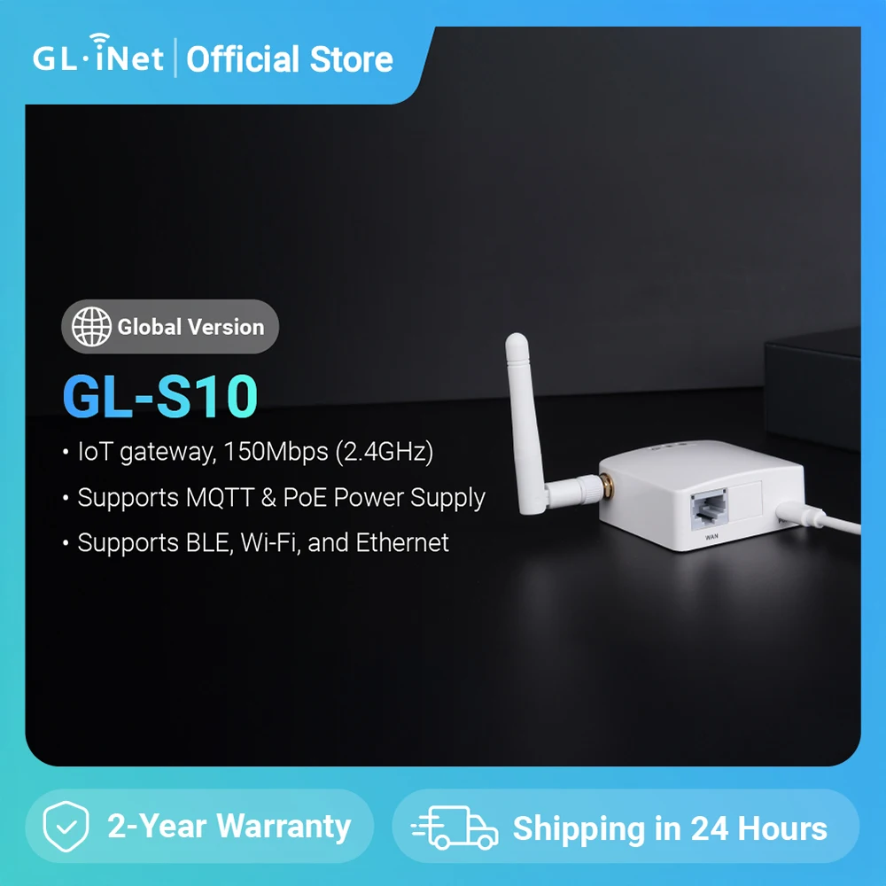 GL-S10 Bluetooth IoT Gateway | PoE Power Supply