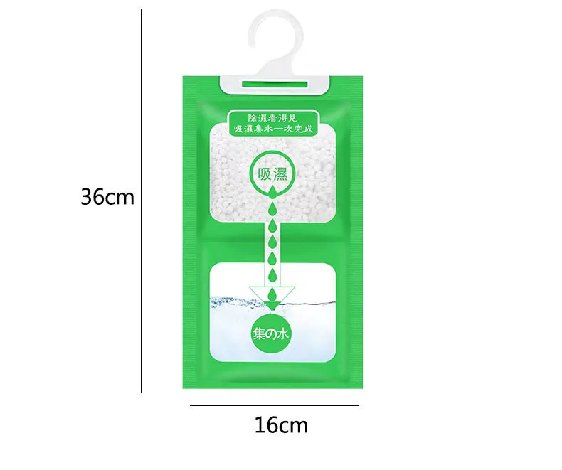 Drying Agent Hygroscopic Anti-Mold Desiccant Bags Anti-humed Hanging Wardrobe Moisture Bag Closet Cabinets Dehumidifier Humidity