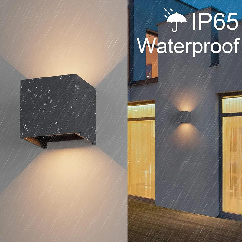 

IP65 LED Waterproof Wall Lamps 12W Indoor Outdoor Adjustable Wall Light Courtyard Porch Living Room Corridor Bedroom Wall Sconce