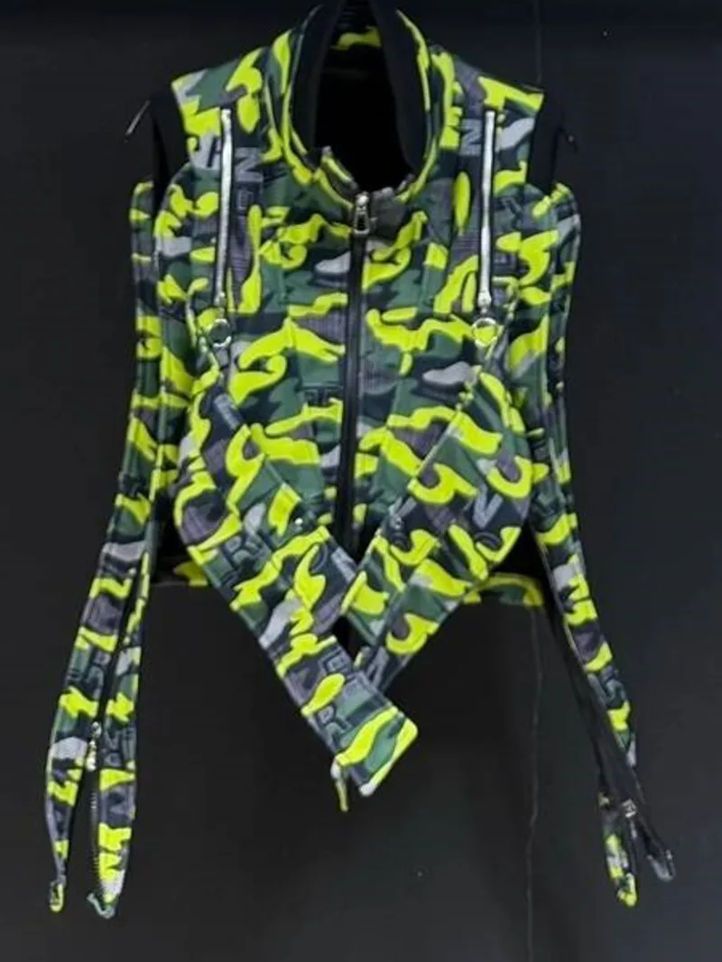 Men Camouflage Vest Zipper Fitted Techwear Streetwear Trendy Breathable Unisex Stylish Casual Lightweight Coats ZD57