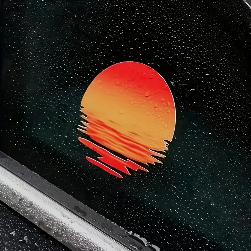 1개 독특한 해변 일몰 데칼 - 아이템을 위한 독특한 자연 디자인 - 차분한 분위기 방수 내구성 비닐 장식