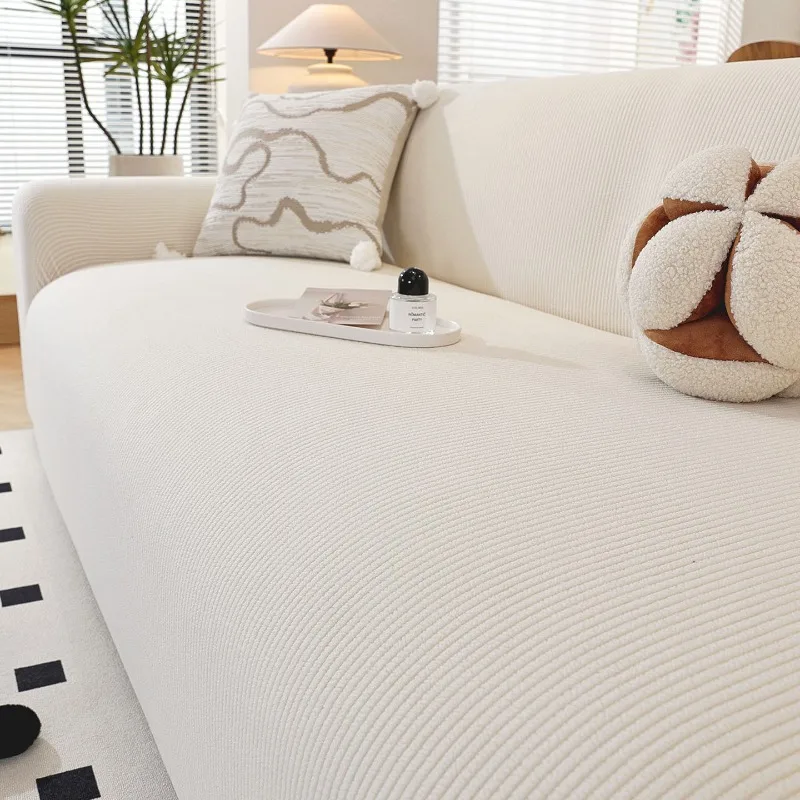 

Жаккардовый чехол для дивана с полосатым узором, эластичный, облегающий, моющийся, для секционных диванов и кресел