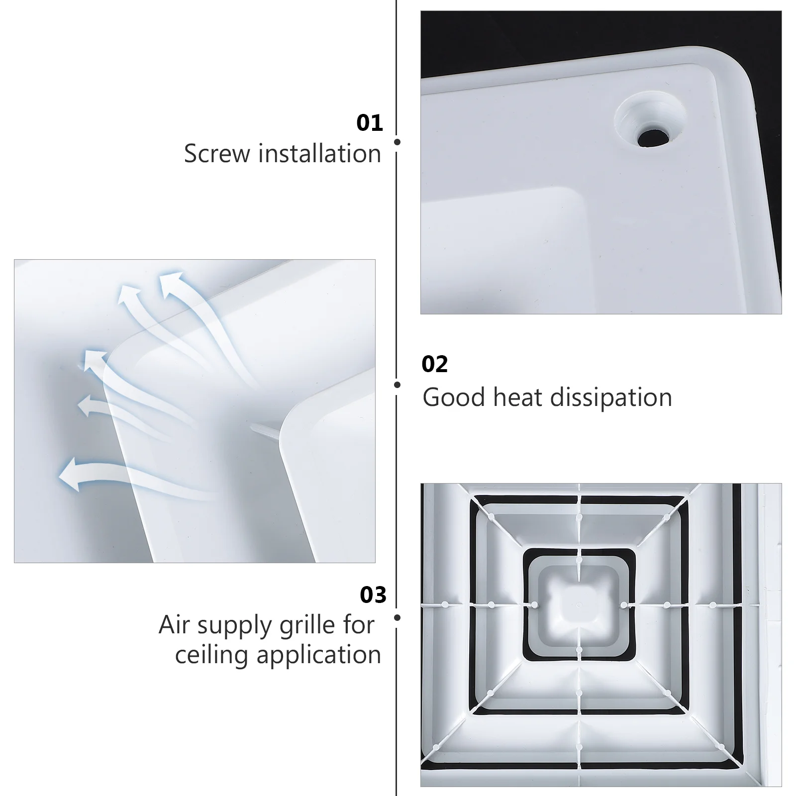 Airconditioning Power Grille Vent Cover Diffuser Conditioner Covers Abs Plastic Drop Plafondtegels