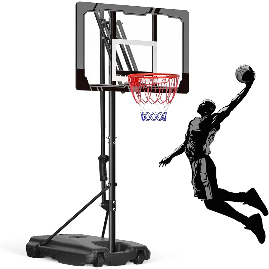 Verstellbarer Basketballkorb für den Außenbereich für Teenager und Jugendliche. Tragbares Basketballtore-System, perfekt für Hinterhof-Einfahrt oder In