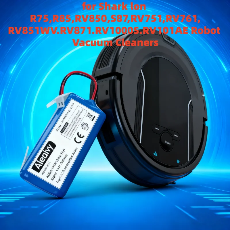 New Version Shark Ion Robot Vacuum Battery 14.8V 3500mAh Full Compatible with R75 R85 RV850 S87 Models RVBAT850 Replacement