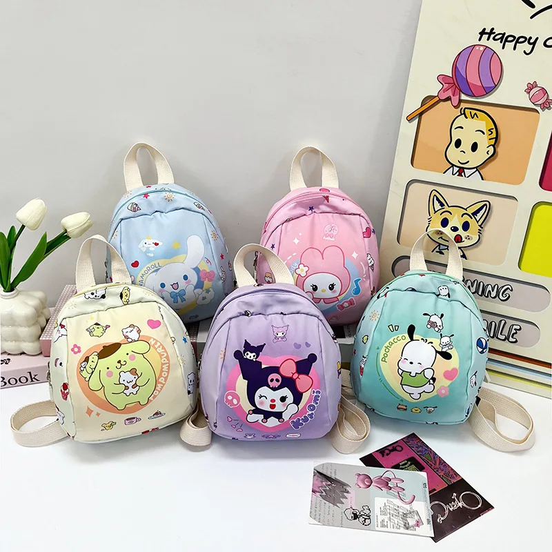 

Cute Sanrio Children Backpack Kuromi Anime Kawaii Cartoon Student Snacks Cosmetics Stationery Storage Schoolbag Toys Girls